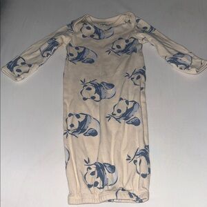 Carter's Cream and Blue Panda Sleep Gown
